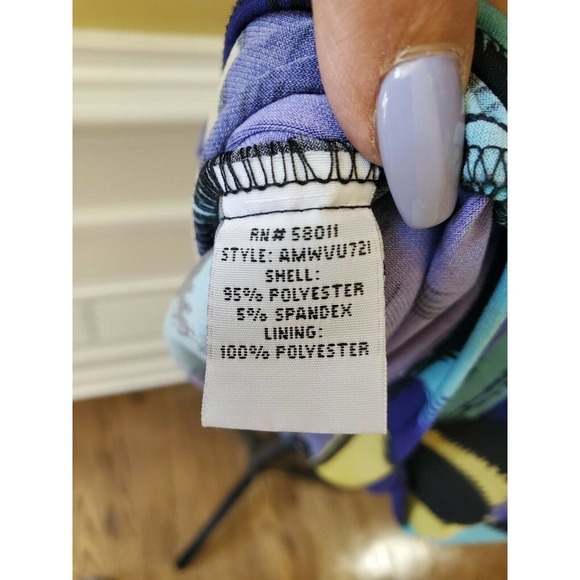 Sangria Size 4 Faux Wrap Dress Flair Sleeves - Picture 10 of 12